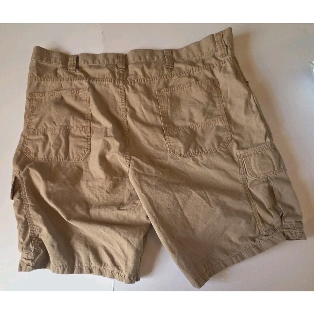 Ridgecut Toughwear Men’s Cargo Work Shorts 42 Outdoor Khaki Hiking 100% Cotton